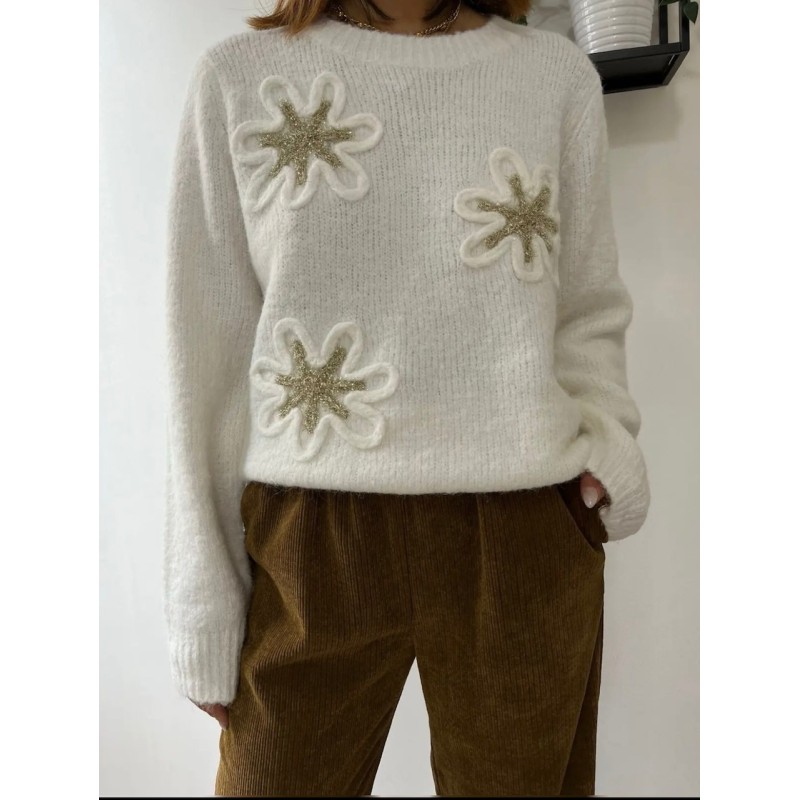 PULL FLEUR LUREX 8788