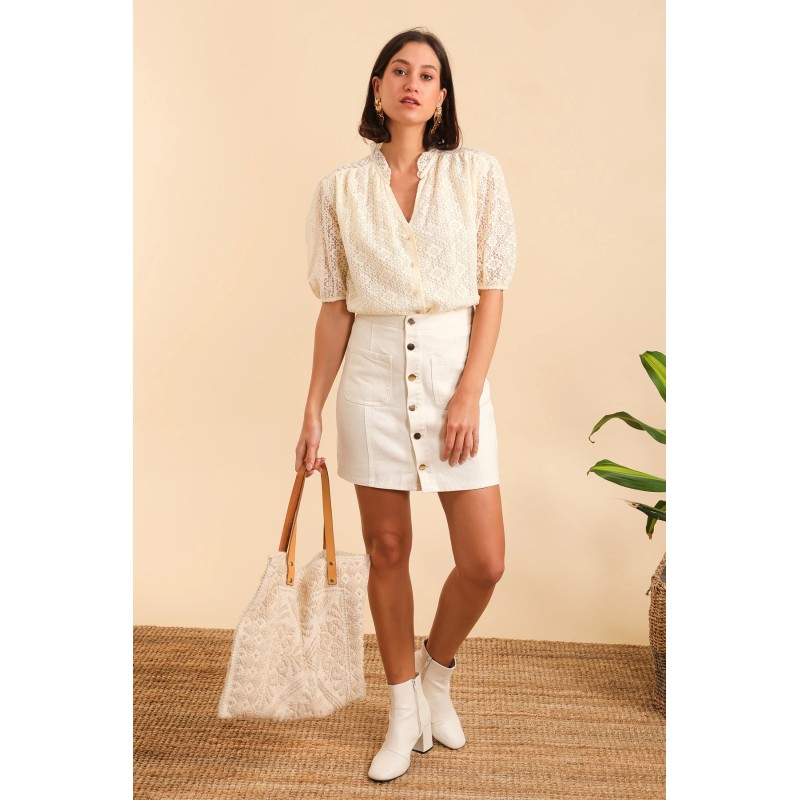 JUPE COURTE TRAPEZE